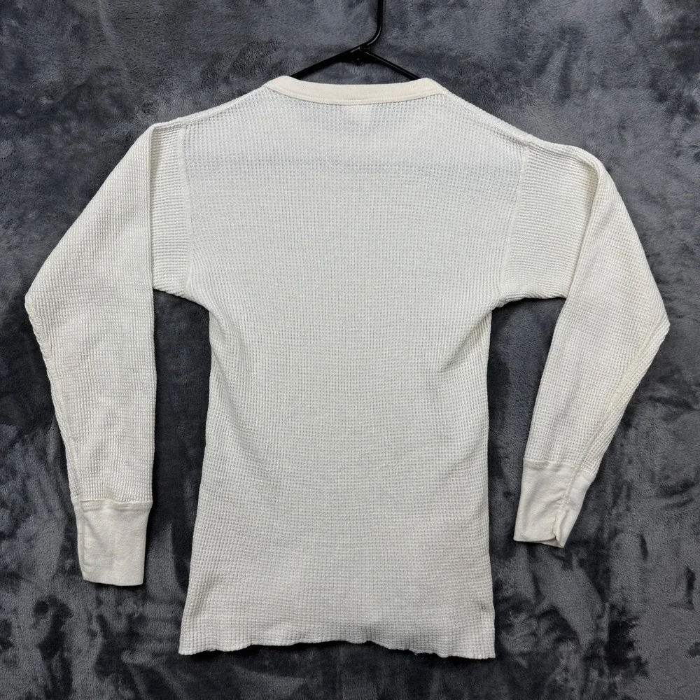 Sears Thermal Undershirt Mens Medium White Vintage Waffle Knit Base Layer